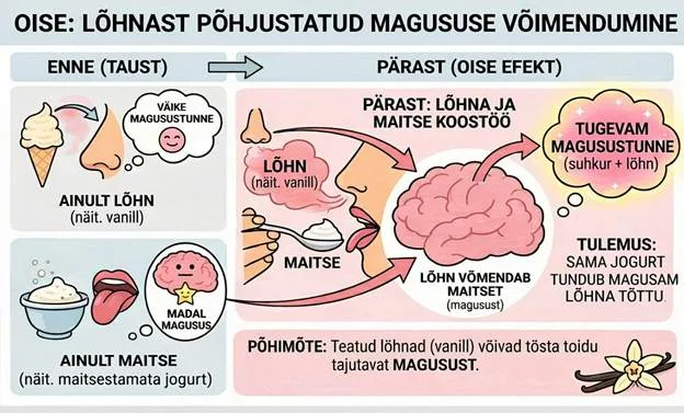 OISE ehk kuidas lõhn võimendab magusa maitset. Kuidas süüa vähem suhkrut nii, et toit maitseks endiselt hästi?